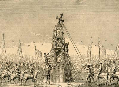 चेपसाइड क्रॉस का विध्वंस, 1643, 1897। द्वारा अज्ञात