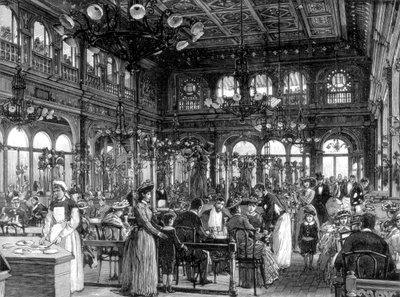 1889 में पेरिस के कुए डी बिली पर डुवल रेस्तरां द्वारा अज्ञात
