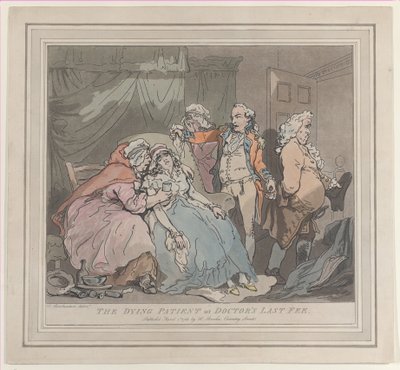 मरने वाला रोगी, या डॉक्टर का अंतिम शुल्क, 1 अप्रैल, 1786।, 1 अप्रैल, 1786। द्वारा अज्ञात