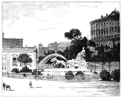 द फाउंटेन ऑफ साइबेले, मैड्रिड, 1900 द्वारा अज्ञात