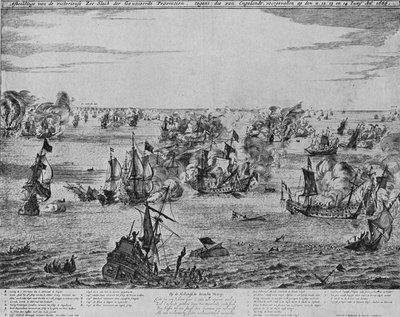 द फोर डेज़ फाइट, c1667 द्वारा अज्ञात