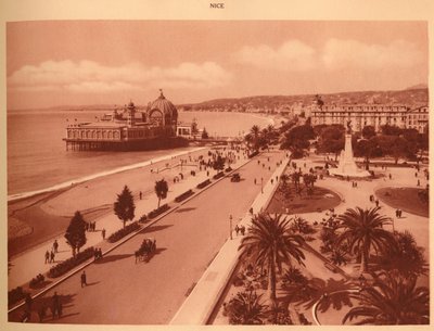 द गार्डन्स एंड द जेट्टी पैलेस, नाइस, 1930। द्वारा अज्ञात