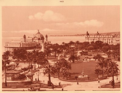 कैसीनो, नाइस, 1930 से देखा गया गार्डन। द्वारा अज्ञात