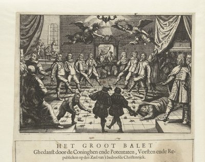 महान यूरोपीय युद्ध बैले, सी। 1643. द्वारा अज्ञात