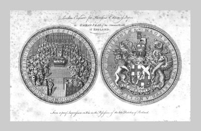 इंग्लैंड के कॉमन वेल्थ का महान सील, 1785। द्वारा अज्ञात