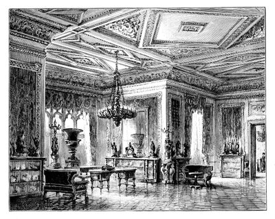 ग्रीन ड्राइंग रूम, विंडसर कैसल, c1888 द्वारा अज्ञात