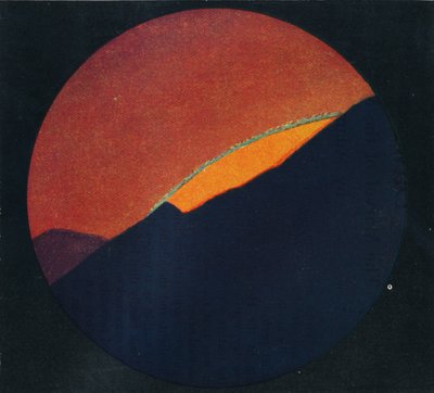 सूर्यास्त में ग्रीन फ्लैश, वायुमंडल द्वारा विचलित, दुर्लभतम रंग C1935 द्वारा अज्ञात