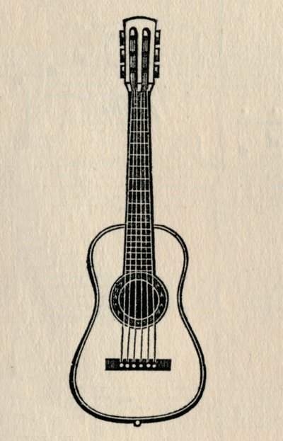 गिटार, 1895। द्वारा अज्ञात