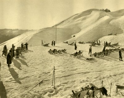हाफलेकरबहन स्की लिफ्ट, इन्सब्रक, टायरॉल, ऑस्ट्रिया, c1935। द्वारा अज्ञात
