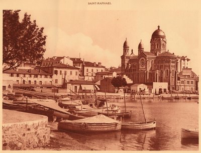 द हार्बर एंड द चर्च, सेंट राफेल, 1930। द्वारा अज्ञात