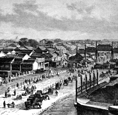 द हाई स्ट्रीट, पेकिंग, c1890 द्वारा अज्ञात