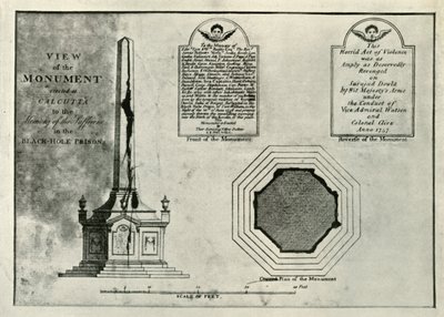द हॉलवेल स्मारक, c1820, 1925। द्वारा अज्ञात