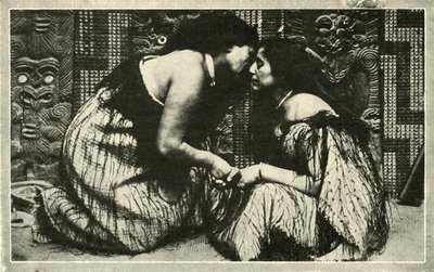 The Hongi, A Maori Greeting, c1948.  द्वारा अज्ञात