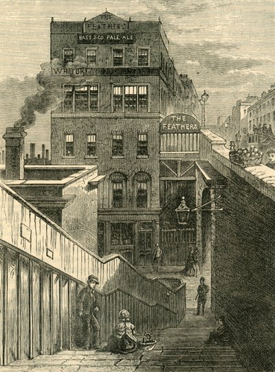 वाटरलू ब्रिज रोड में मकान, c1878 द्वारा अज्ञात