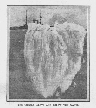 द हिमबर्ग ऊपर और नीचे पानी, 20 अप्रैल, 1912। द्वारा अज्ञात