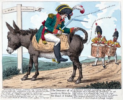 द जर्नी ऑफ अ मॉडर्न हीरो, एल्बा द्वीप पर, 1814। द्वारा अज्ञात