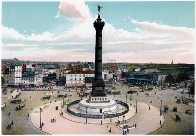 प्लेस डी ला बैस्टिल, पेरिस में जुलाई कॉलम, c1900 द्वारा अज्ञात