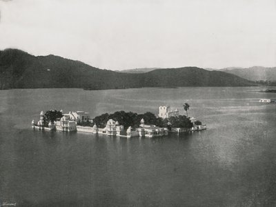 लेक पैलेस, उदयपुर, भारत, 1895। द्वारा अज्ञात