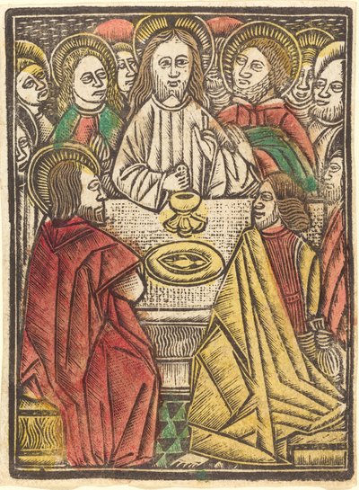 द लास्ट सपर, सी. 1480. द्वारा अज्ञात