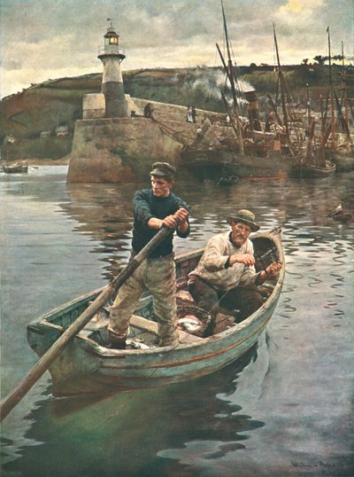 द लाइटहाउस न्यूलिन, कॉर्नवॉल, 1893, c1902। द्वारा अज्ञात