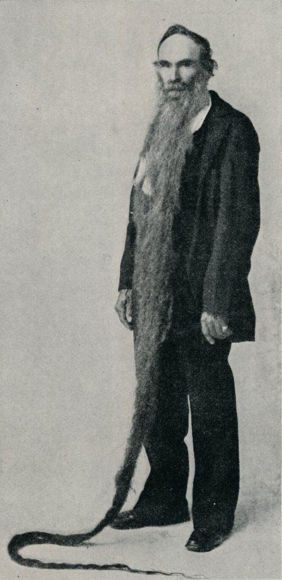 सबसे लंबी दाढ़ी ऑन रिकॉर्ड, 1896, 1910 द्वारा अज्ञात