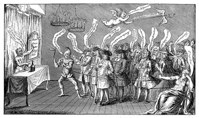 जादूगर या बोतल कंगेर। अंग्रेजी साख: या, सभी बोतलबंद, 1749 द्वारा अज्ञात