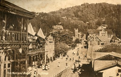 द मॉल एंड रिज - सिमला, c1918-c1939 द्वारा अज्ञात