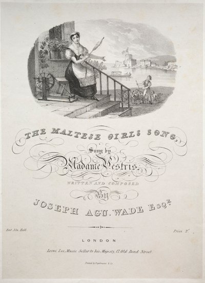 माल्टीज़ गर्ल्स सॉन्ग, 1800s। द्वारा अज्ञात