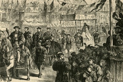 1533, 1890 में ऐनी बोलिन का विवाह जुलूस। द्वारा अज्ञात