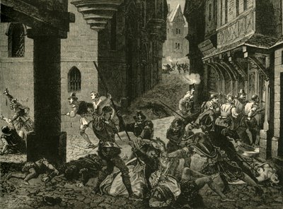 सेंट बार्थोलोम्यू का नरसंहार, 1572, 1890। द्वारा अज्ञात