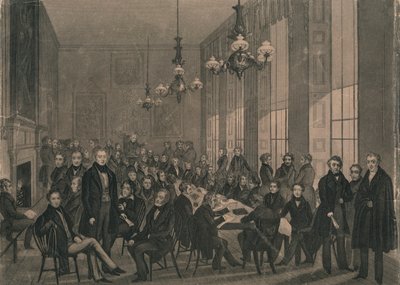 राष्ट्रीय सम्मेलन ... 4 फरवरी 1839 को ब्रिटिश कॉफी हाउस में। द्वारा अज्ञात