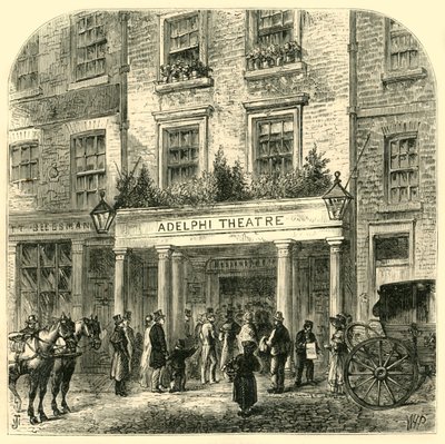 द ओल्ड एडेल्फी थियेटर, 1881। द्वारा अज्ञात