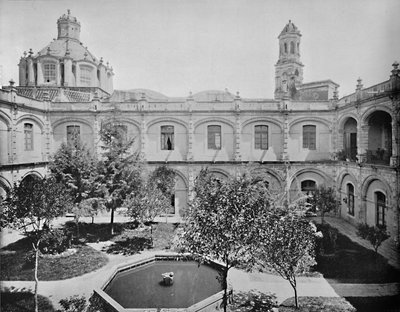 ओल्ड सैन हिपोलिटो कॉन्वेंट, सिटी ऑफ़ मैक्सिको, c1897। द्वारा अज्ञात