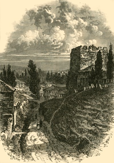 द ओल्ड वाल्स, कांस्टेंटिनोपल, c4 वीं शताब्दी, 1890। द्वारा अज्ञात