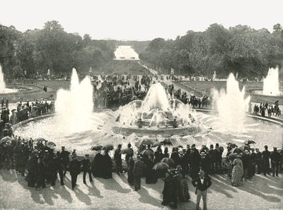 पैलेस फाउंटेंस, वर्साय, फ्रांस, 1895। द्वारा अज्ञात