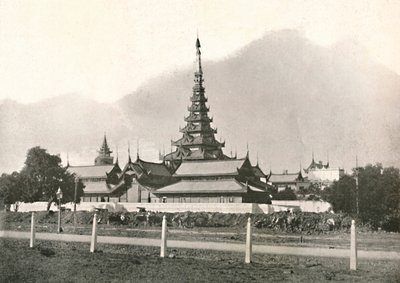 द पैलेस, मांडले, 1900। द्वारा अज्ञात