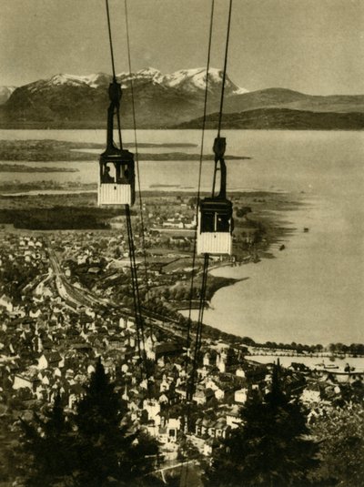 Pfänderbahn केबल कार, Bregenz, ऑस्ट्रिया, c1935। द्वारा अज्ञात
