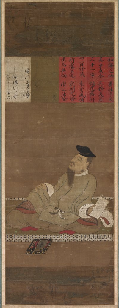 कवि काकीनोमोटो नो हिटोमारो, सी। 1300-1350। द्वारा अज्ञात