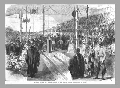 रीडिंग में न्यू ग्रामर स्कूल में प्रिंस ऑफ वेल्स की स्थापना, मुख्य पथ।, 1870 द्वारा अज्ञात