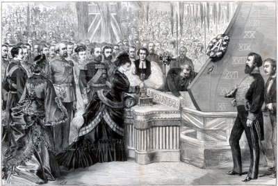 वेल्स की राजकुमारी ने नया आयरनक्लाड जहाज अलेक्जेंड्रा, 1875 में लॉन्च किया द्वारा अज्ञात