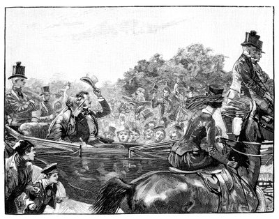 लंदन के हाइड पार्क में क्वींस रिसेप्शन, c1840s, 1900 द्वारा अज्ञात