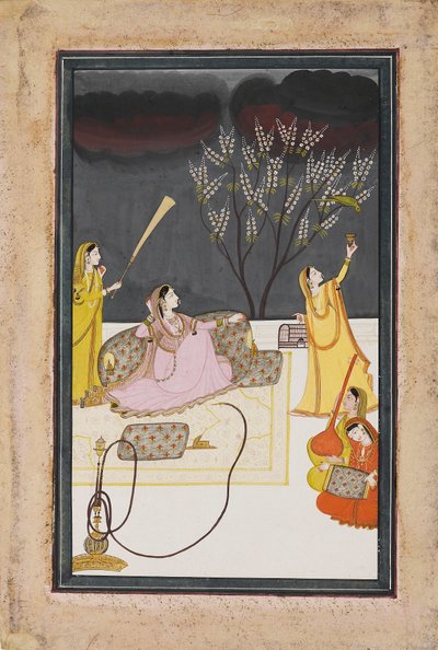 राग दीपका की रागिनी धनसारी देसी, c1820 द्वारा अज्ञात