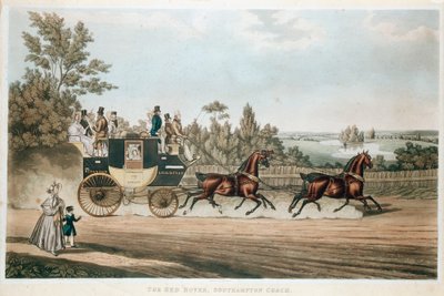 द रेड रोवर, साउथेम्प्टन कोच, c1815 द्वारा अज्ञात