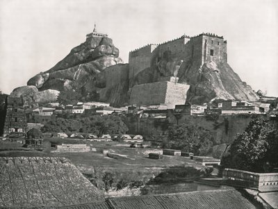 द रॉक, उत्तर, त्रिचिनापल्ली, 1895 से देखा गया। द्वारा अज्ञात