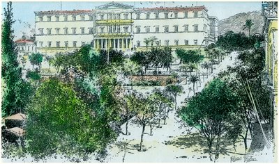 रॉयल पैलेस, एथेंस, ग्रीस, c1890 द्वारा अज्ञात