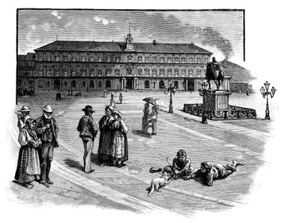 रॉयल पैलेस, नेपल्स, इटली, c1888 द्वारा अज्ञात