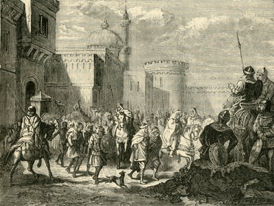 द सर्केन्स लीविंग नरबोर्न, फ्रांक्स को बहाल, 737AD, 1890। द्वारा अज्ञात