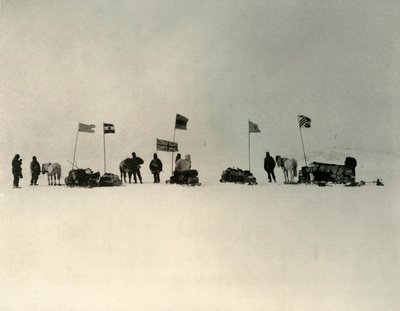 द हट-पॉइंट के आइस-एज साउथ से प्रारंभ, c1908, 1909। द्वारा अज्ञात