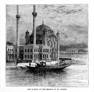 19 वीं सदी में तुर्की के सेंट सोफिया, कांस्टेंटिनोपल की मस्जिद में सुल्तान द्वारा अज्ञात