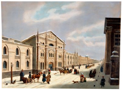 द साइकोडल प्रिंटिंग हाउस, निकोलसकाया स्ट्रीट, मॉस्को, रूस, 1840 के दशक। द्वारा अज्ञात